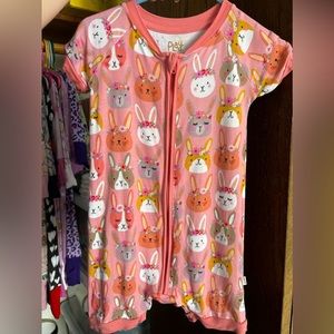 Little Sleepies boho bunnies shorty
